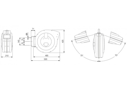 MAVEL Slanghaspel 20m (lucht/water) - 15bar - slang dia. int. 10mm