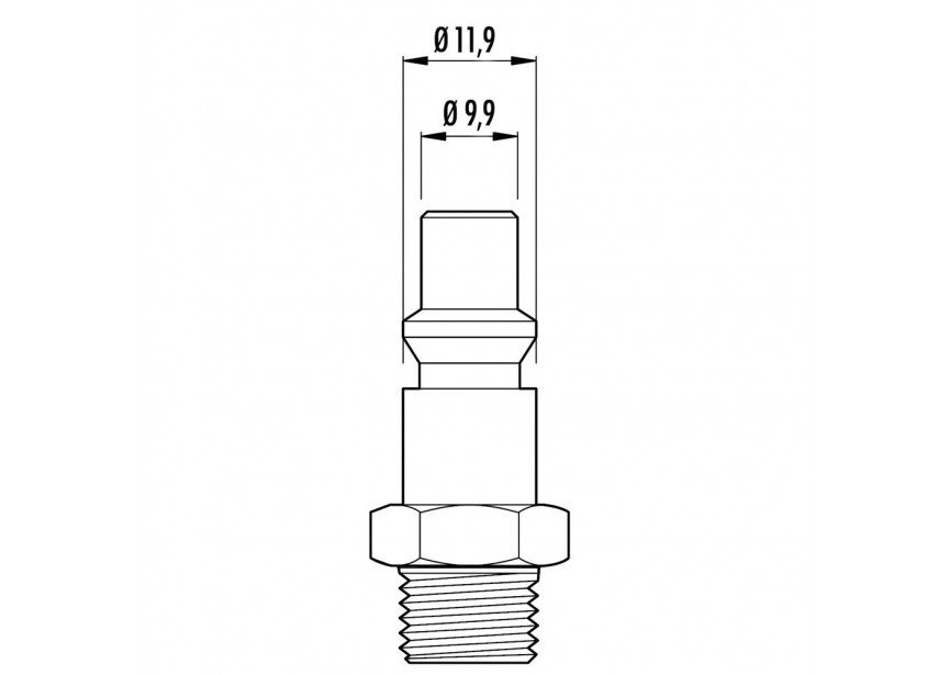 CONTIMAC EURO steeknippel - binnendraad 3/8" (per stuk)