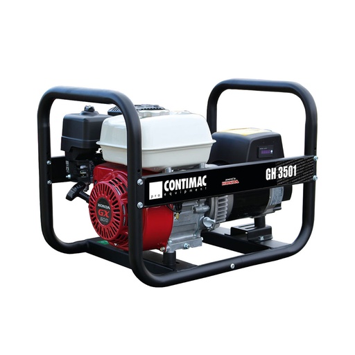 Contimac GH 3501 SE stroomgroep op benzine, Honda GX 200, 3 kW, 230 V