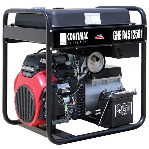 Contimac GHE R45 12501 stroomgroep op benzine, Honda GX 690 V-twin, 12 kW, 230 V