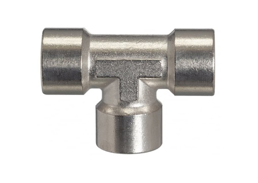 Contimac T-stuk 3 x 3/8" binnendraad, messing