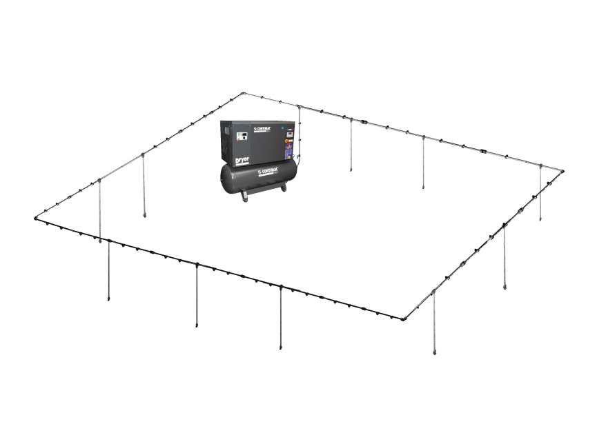 Contimac SET Persluchtleidingen ALU 100 MTR (40mm)