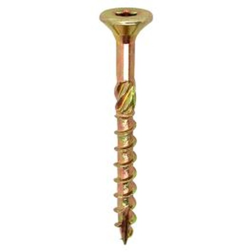 [61490581] Woodies Ultimate houtschroef Ø10,0 mm platverzonken Torx TX40 geelverzinkt (100 mm)