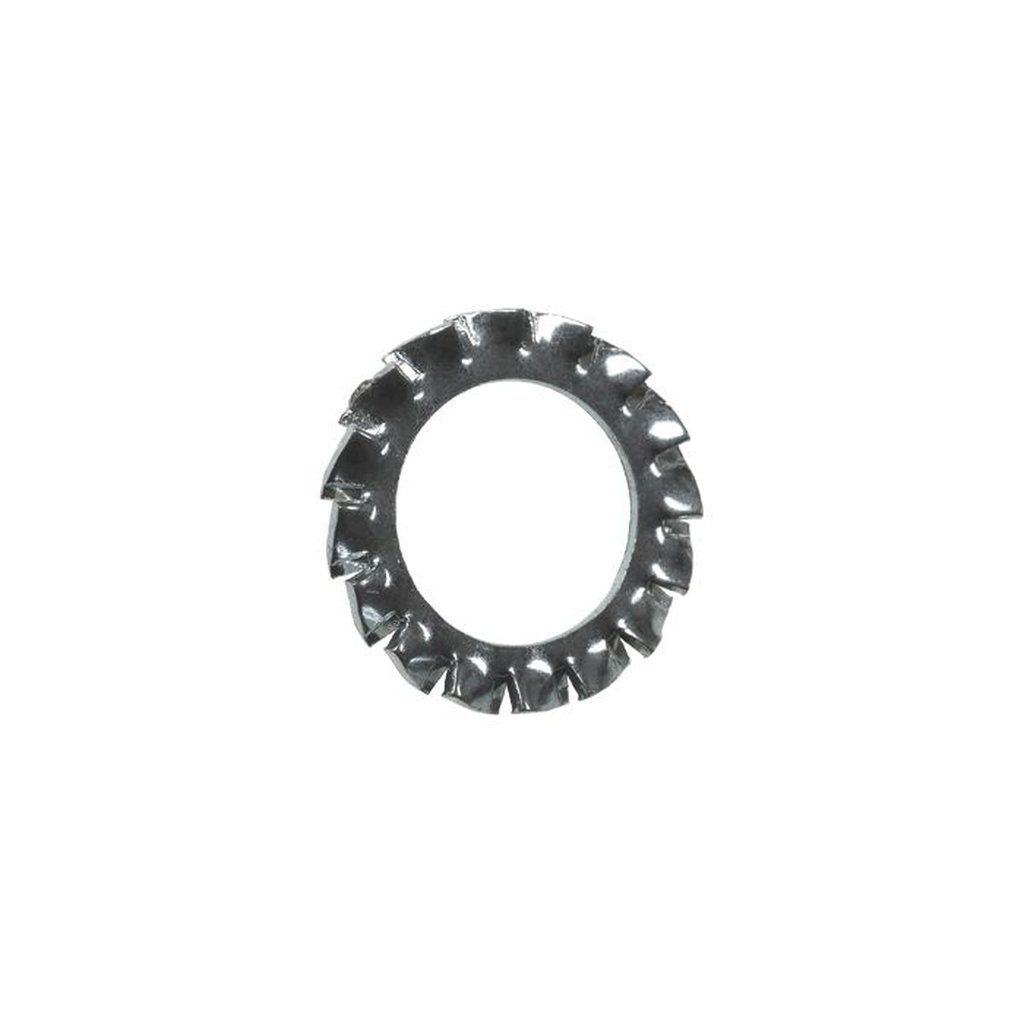Steelies tandveerring buitenvertanding M4–M12 verzinkt (DIN 6798A)