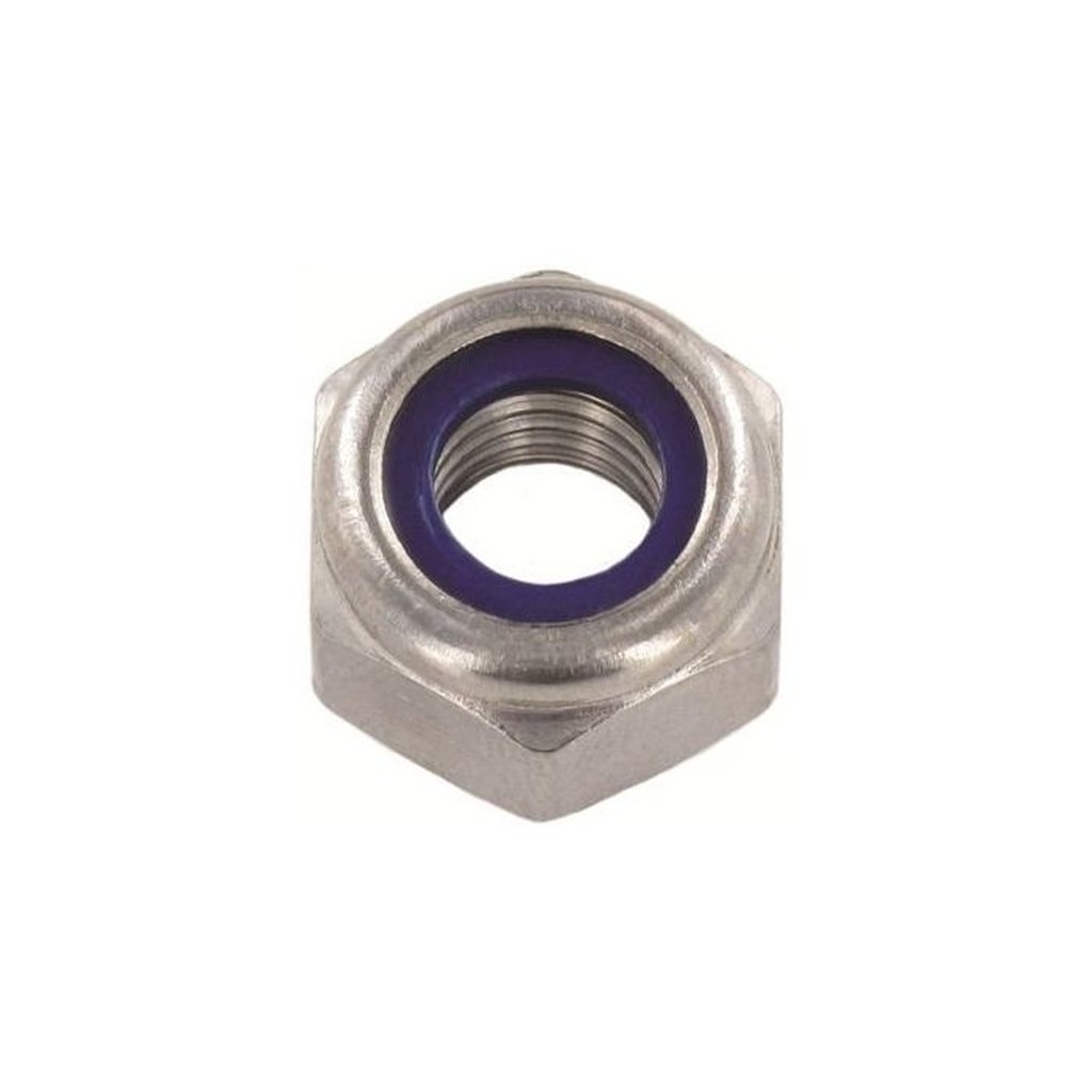 Steelies Borgmoer nylon hoog Zeskant RVS A4 (DIN 982)