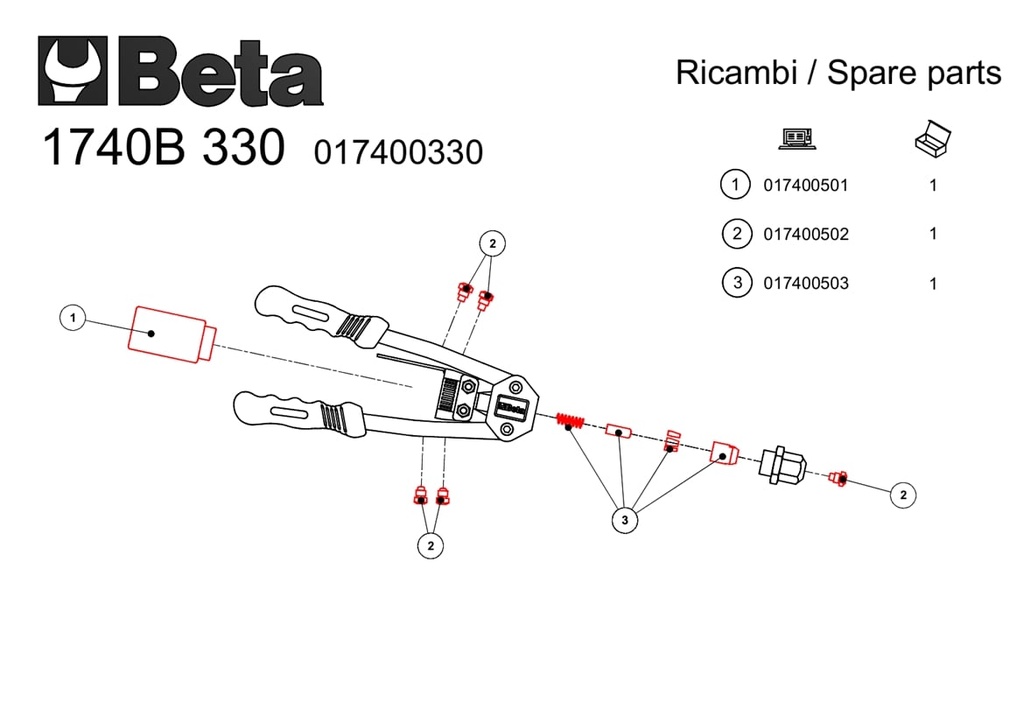 M2-klem voor 1740B KIT