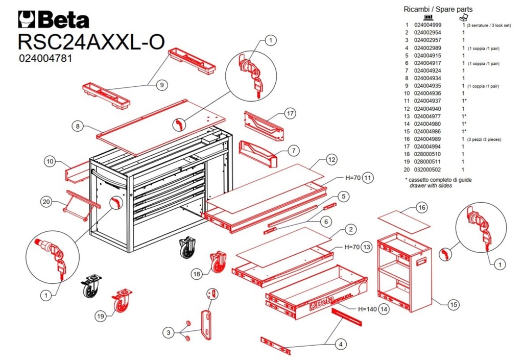 Pfp-flessenhouder C24sl voor 2400 RSC24AXXL/R