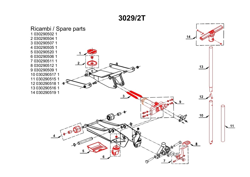 [030290520] Opvulbak voor 3029/2T/R20
