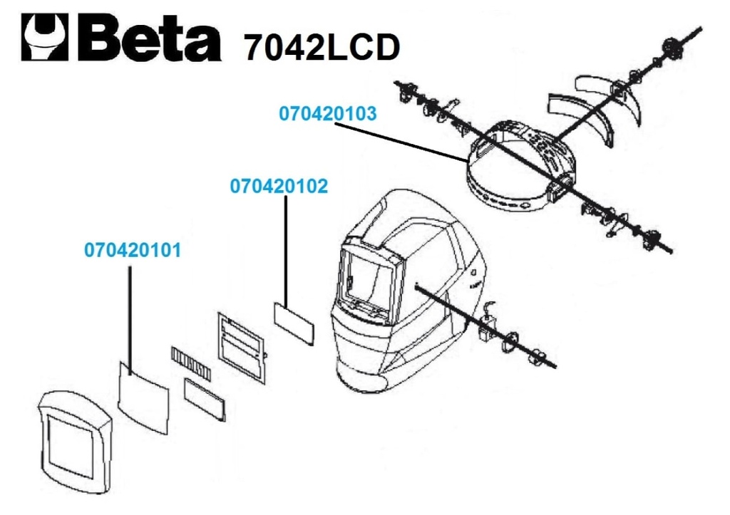 [070420103] Interne Vervanging Art. 7042 voor 7042LCD/RC