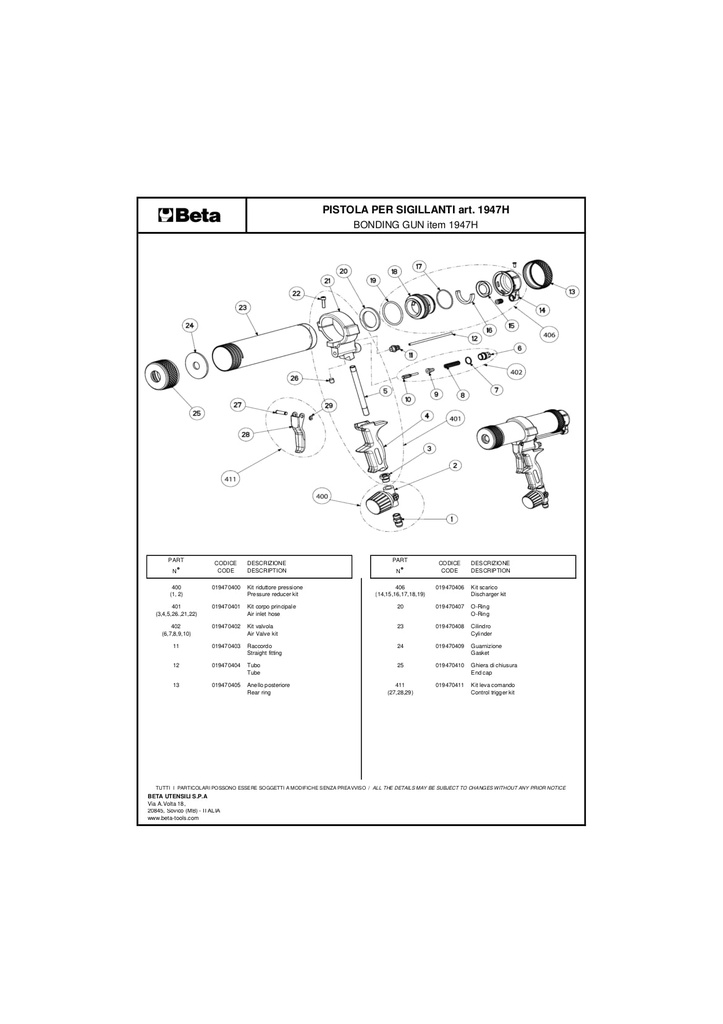 P403-straight Fitting H - P11 voor 1947H