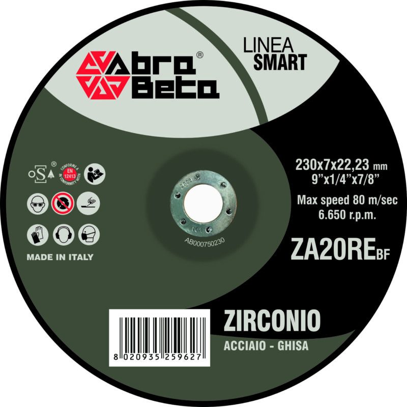 Abra Beta afbraamschijf zirkoon voor staal en gietijzer (ZA20RE)