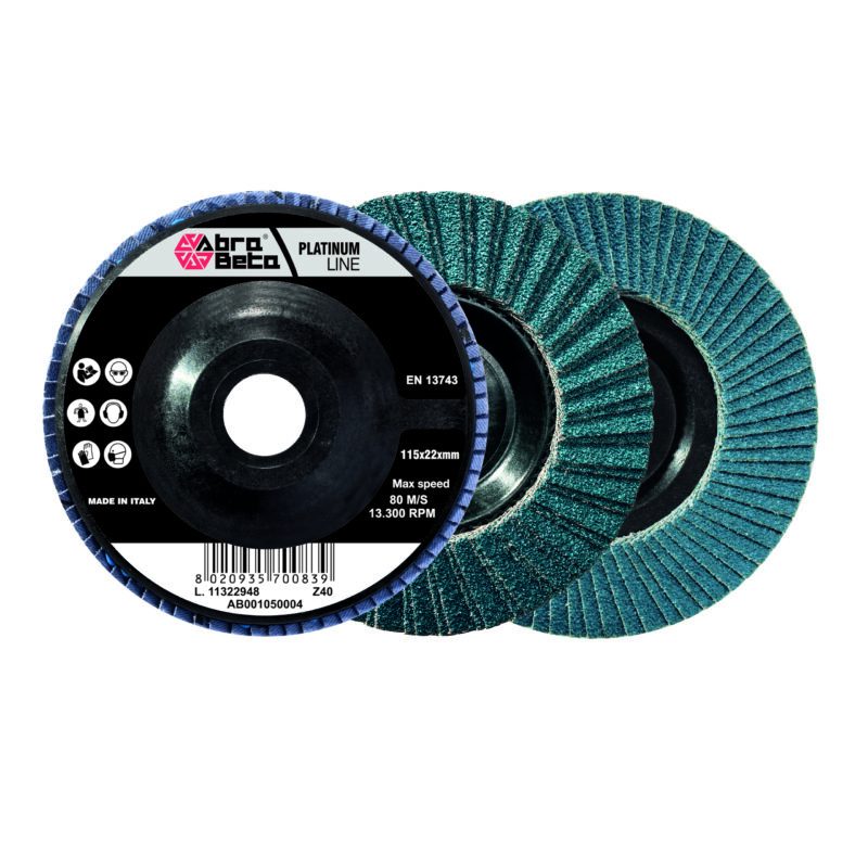 Abra Beta Platinum lamellenschijf zirkoon, vlak, nylon