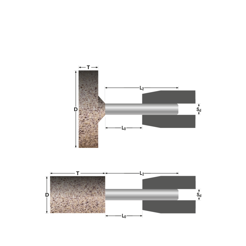 Abra Beta slijpstift cilindrisch voor RVS, korrel 30