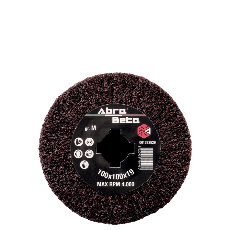 Abra Beta satineerwiel, asgat 19 mm, vlies