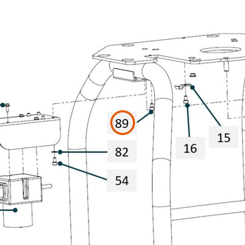 Collomix inbusbout M6 x 8 (DIN 912) voor TMX 1000 en TMX 1500