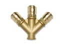 Contimac 3-weg verdeelstuk Euro, 3/8" binnendraad, messing
