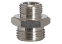 GAV verlopende patentnippel 1/4" x 1/2" buitendraad, messing verzinkt