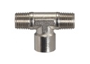 GAV T-stuk 3/8", 1 x binnendraad en 2 x buitendraad, messing verzinkt