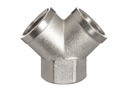 GAV Y-stuk 3 x 1/2" binnendraad, messing verzinkt