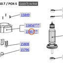 Collomix motorkap met sticker AOX 650 T compleet voor AOX 650 en POX-S